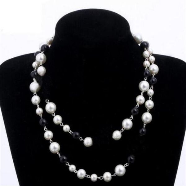 designer jewelry necklace elegant women black and white pearl sweater chain paris fashion diamond necklaces wedding jewelrys acces303b, Silver
designer jewelry necklace elegant women black and white pearl sweater chain paris fashion diamond necklaces wedding jewelrys acces303b, Silver