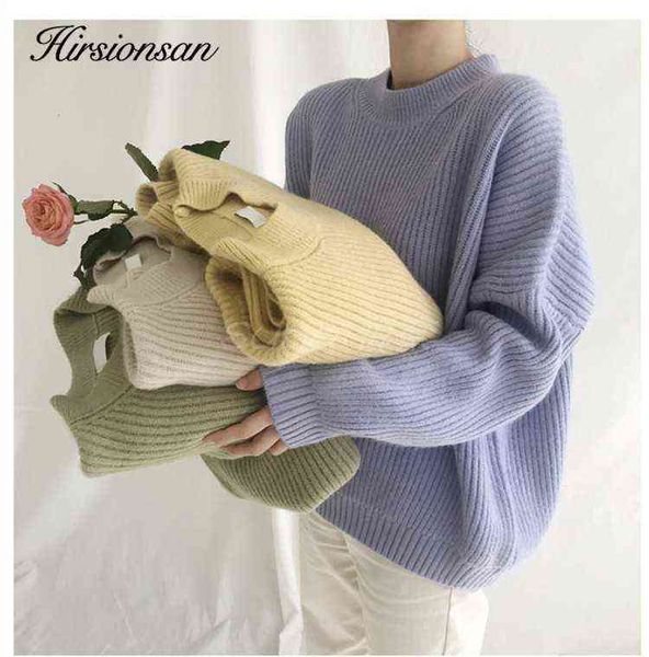 hirsionsan o neck cashmere elegant women sweater korean oversized knitted basic pullovers ca t220824, White;black
hirsionsan o neck cashmere elegant women sweater korean oversized knitted basic pullovers ca t220824, White;black