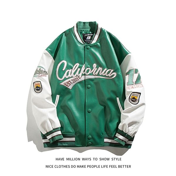 mens jackets autumn pu leather patchwork embroid mens baseball jacket womens bomber varisty jacket couple street motorcycle 220829, Black;brown
mens jackets autumn pu leather patchwork embroid mens baseball jacket womens bomber varisty jacket couple street motorcycle 220829, Black;brown