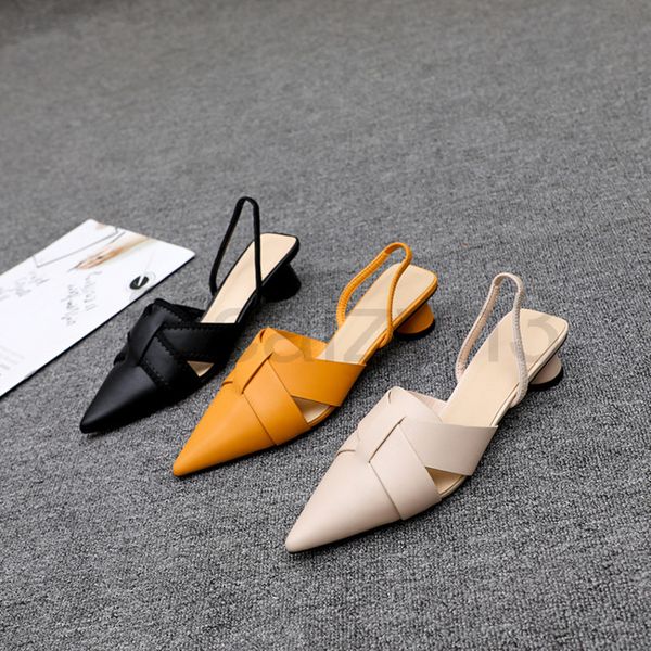 sandals designer summer pointed round heel one line sandals fairy style two wearing middle baotou half slippers, Black
sandals designer summer pointed round heel one line sandals fairy style two wearing middle baotou half slippers, Black