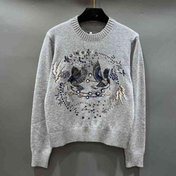 women's knits tees d family fashion two sparrows embroidered letters round neck knit thin and age reducing casual sweater, White
women's knits tees d family fashion two sparrows embroidered letters round neck knit thin and age reducing casual sweater, White