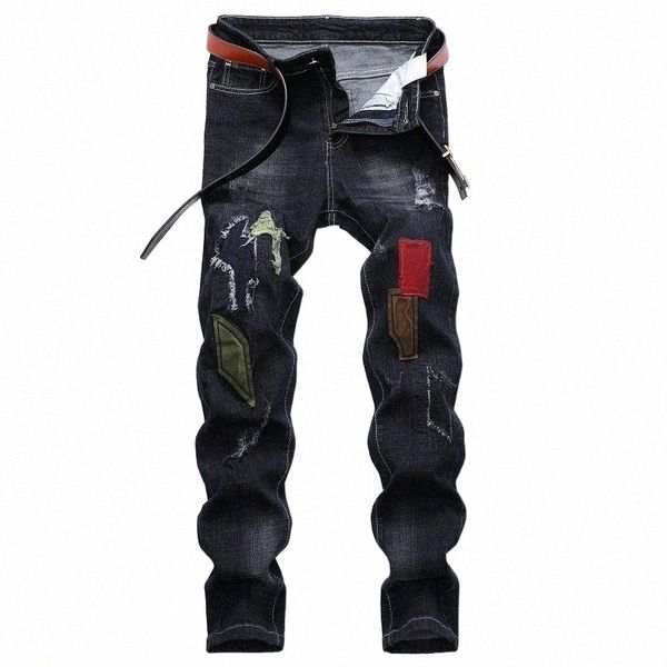men's jeans men's jeans men biker trousers brand ripped hole mens slim fit straight denim man designer patchwork pants homme vaque, Blue
men's jeans men's jeans men biker trousers brand ripped hole mens slim fit straight denim man designer patchwork pants homme vaque, Blue