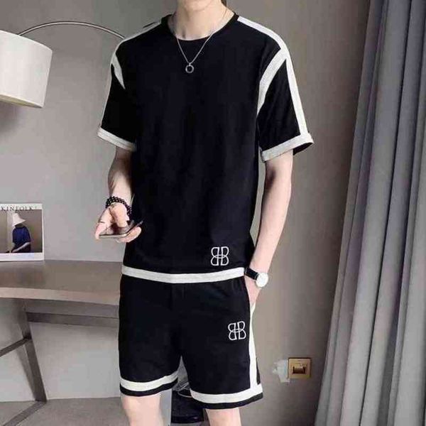 fashion stitching suit masculinity trend leisure sports fashion korean version handsome set new summer, Gray
fashion stitching suit masculinity trend leisure sports fashion korean version handsome set new summer, Gray