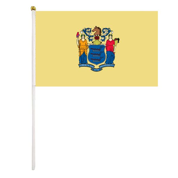 new jersey handheld flag 14x21cm mini hand waving flag banner with plastic flagpole for office festival events celebration
new jersey handheld flag 14x21cm mini hand waving flag banner with plastic flagpole for office festival events celebration