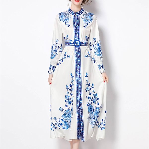 casual dresses spring autumn bohemian women chic flower printed maxi dress stand collar long lantern sleeve split belted party vestido 22082, Black;gray
casual dresses spring autumn bohemian women chic flower printed maxi dress stand collar long lantern sleeve split belted party vestido 22082, Black;gray