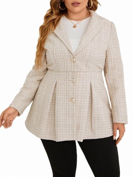 plus size outerwear & coats plus plaid single breasted fold pleated blazer i0xf#, Black
plus size outerwear & coats plus plaid single breasted fold pleated blazer i0xf#, Black
