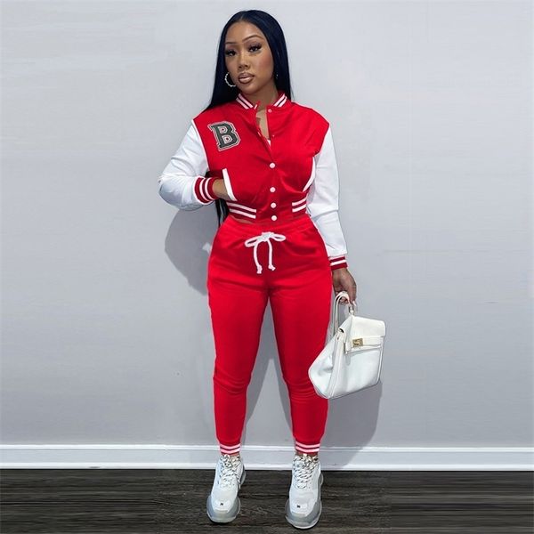 womens two piece pants adogirl casual baseball jurk set autumn women tracksuit long sleeve slim matching outfits streetwear 220829, White
womens two piece pants adogirl casual baseball jurk set autumn women tracksuit long sleeve slim matching outfits streetwear 220829, White