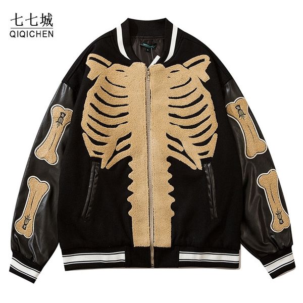 mens jackets furry bone patchwork baseball jackets men skeleton hip hop streetwear college bomber jacket mens harajuku bomber coats 220829, Black;brown
mens jackets furry bone patchwork baseball jackets men skeleton hip hop streetwear college bomber jacket mens harajuku bomber coats 220829, Black;brown