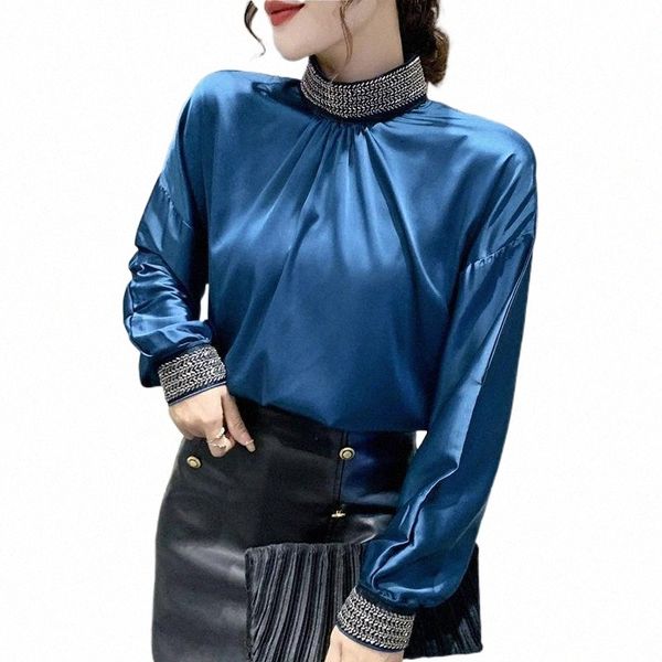 women's blouses & shirts women's blouses & shirts 2022 spring stand collar shirt women embroidery chain beading satin blouse pullo, White
women's blouses & shirts women's blouses & shirts 2022 spring stand collar shirt women embroidery chain beading satin blouse pullo, White