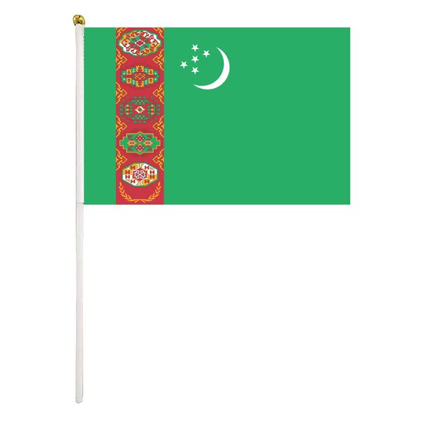 turkmenistan handheld flag 14x21 cm polyester mini hand waving flags with plastic flagpoles for festival events celebration
turkmenistan handheld flag 14x21 cm polyester mini hand waving flags with plastic flagpoles for festival events celebration