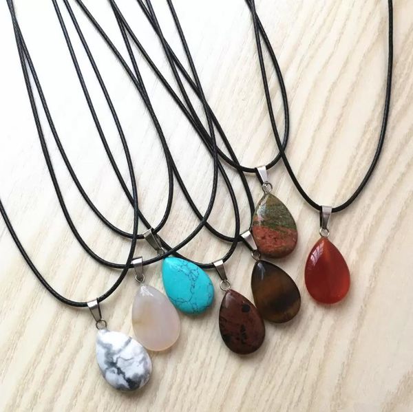 pendant necklaces natural stone crystal quartz opal water drop pendant necklace leather chains for men women fashion jewel lulubaby dhcsb, Silver
pendant necklaces natural stone crystal quartz opal water drop pendant necklace leather chains for men women fashion jewel lulubaby dhcsb, Silver
