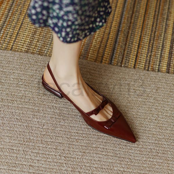 sandals designer summer women's pointed toe baotou low heel thick empty wine red shoes with skirt summer, Black
sandals designer summer women's pointed toe baotou low heel thick empty wine red shoes with skirt summer, Black