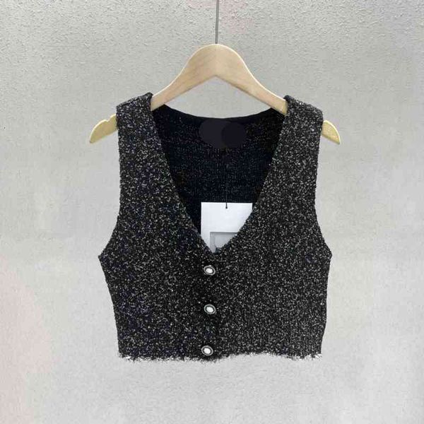 women's knits tees spring and summer celebrities small fragrance coarse tweed beads short slim sleeveless knitted cardigan vest female, White
women's knits tees spring and summer celebrities small fragrance coarse tweed beads short slim sleeveless knitted cardigan vest female, White