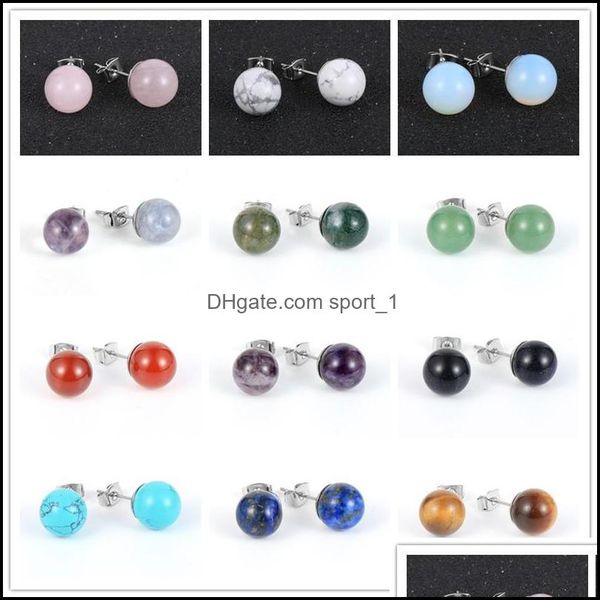 stud 10mm women natural stone round beads stud lapis lazi green tanglin earring tiger eye amethysts stainless steel ear jewelr sport1 dhpdc, Golden;silver
stud 10mm women natural stone round beads stud lapis lazi green tanglin earring tiger eye amethysts stainless steel ear jewelr sport1 dhpdc, Golden;silver
