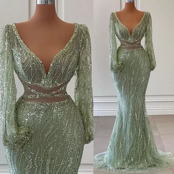 illusion mermaid prom dresses long sleeve beaded crystal v neck evening gowns for arabic green women vestidos party dress, Black
illusion mermaid prom dresses long sleeve beaded crystal v neck evening gowns for arabic green women vestidos party dress, Black