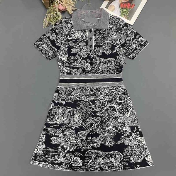 women's knits tees home d summer fashion full of jungle tiger jacquard lapel knit dress showing thin waist chinese style skirt, White
women's knits tees home d summer fashion full of jungle tiger jacquard lapel knit dress showing thin waist chinese style skirt, White