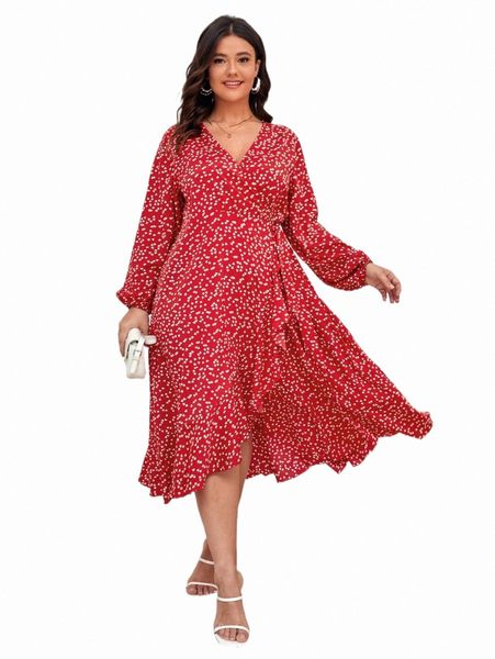 plus size dresses plus allover heart print lantern sleeve ruffle trim tie side wrap dress v6b5#, Black
plus size dresses plus allover heart print lantern sleeve ruffle trim tie side wrap dress v6b5#, Black