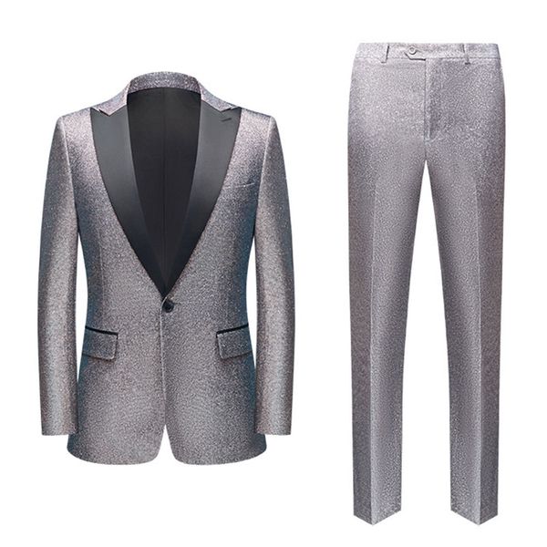 2022 mens luxury tuxedos gold sequins two pieces set suits one button peak lapel dress tuxedo suit with pants club party dinner costume homm, Black;gray
2022 mens luxury tuxedos gold sequins two pieces set suits one button peak lapel dress tuxedo suit with pants club party dinner costume homm, Black;gray