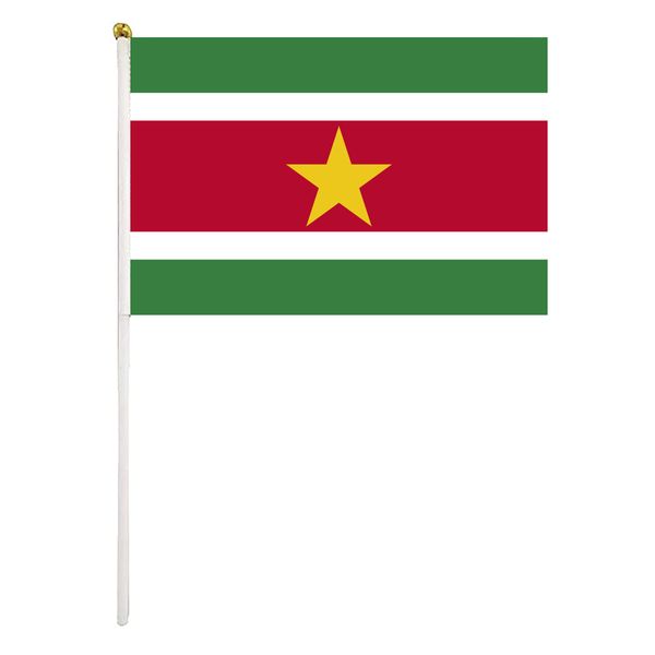 suriname handheld flag 14x21 cm polyester mini hand waving flags with plastic flagpoles for festival events celebration
suriname handheld flag 14x21 cm polyester mini hand waving flags with plastic flagpoles for festival events celebration