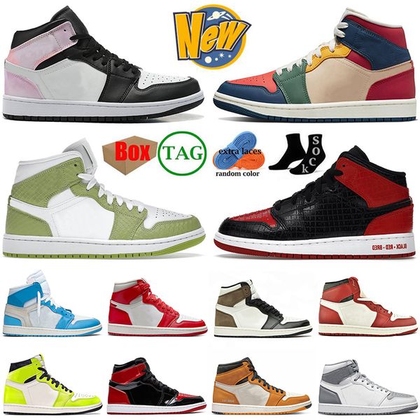 jumpman 1 1s mens womens basketball shoes with box jorden1s newstalgia university blue high airness offs white carbon fiber multi color bred, White;red
jumpman 1 1s mens womens basketball shoes with box jorden1s newstalgia university blue high airness offs white carbon fiber multi color bred, White;red