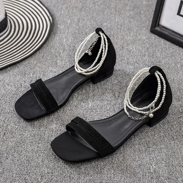 sandals designer french minority sandals women's summer year evening wind lady low heel roman soft sole flat bottom one word belt, Black
sandals designer french minority sandals women's summer year evening wind lady low heel roman soft sole flat bottom one word belt, Black