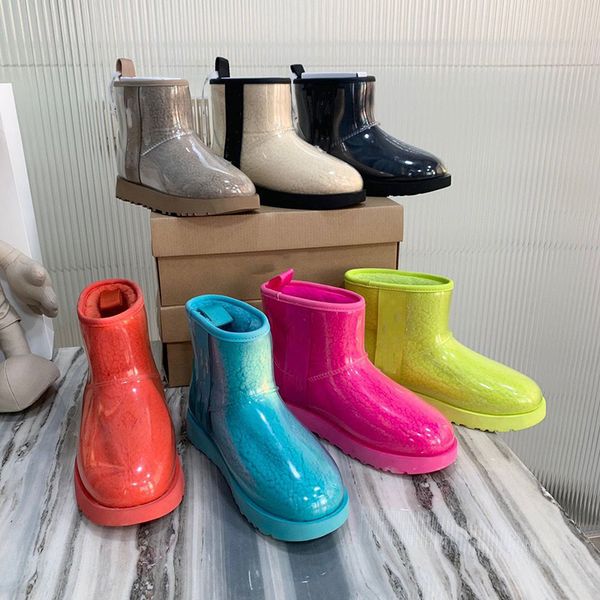 classic mini designer boots women ankle snow boot fashion candy color tpu thick sole winter fur booties for woman eu41, Black
classic mini designer boots women ankle snow boot fashion candy color tpu thick sole winter fur booties for woman eu41, Black