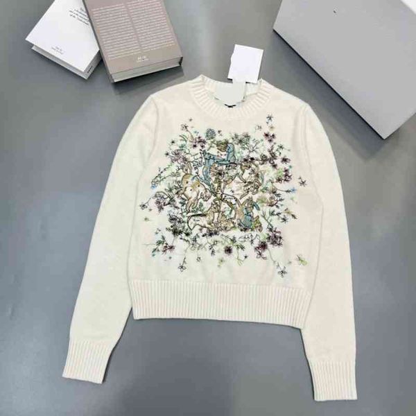 women's knits tees d family fashionable colorful zoo flower cluster embroidery wool round neck knit female slim fit age reducing sweate, White
women's knits tees d family fashionable colorful zoo flower cluster embroidery wool round neck knit female slim fit age reducing sweate, White
