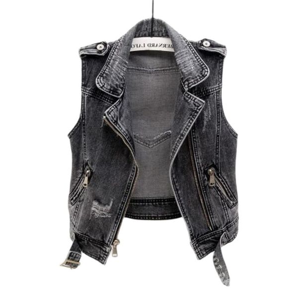 women's vests denim women vest female spring autumn sleeveless wild short jacket girls ripped 5xl gray jean cowboy waistcoat hole 2208, Black;white
women's vests denim women vest female spring autumn sleeveless wild short jacket girls ripped 5xl gray jean cowboy waistcoat hole 2208, Black;white