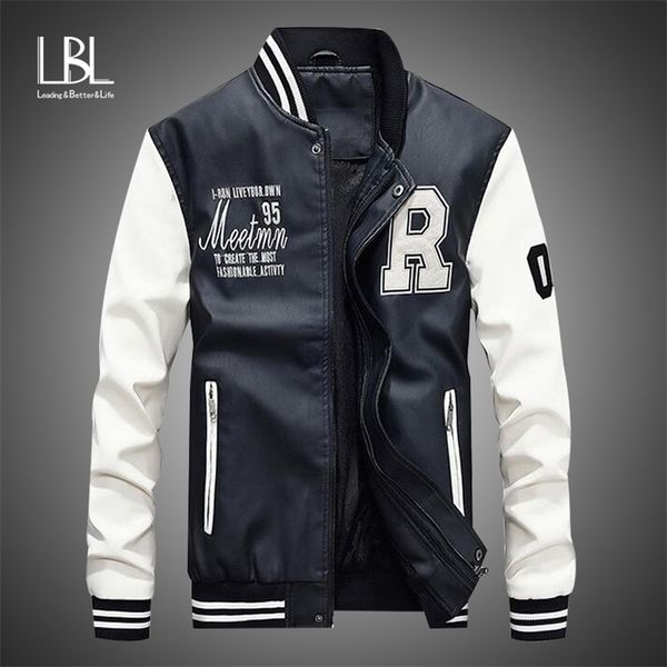 mens jackets men leather brand embroidery baseball pu male casual luxury winter warm fleece pilot bomber coat 220829, Black;brown
mens jackets men leather brand embroidery baseball pu male casual luxury winter warm fleece pilot bomber coat 220829, Black;brown