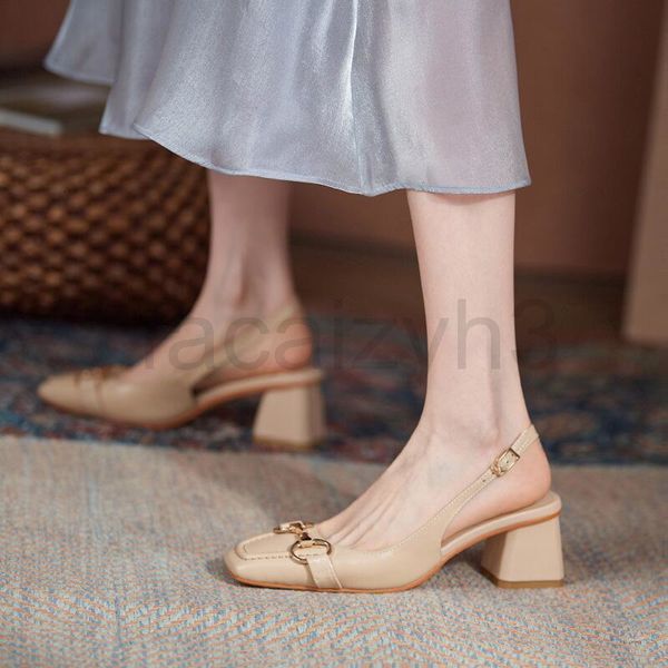 sandals designer private style fashionable and versatile square head metal buckle thick heel empty single shoes middle baotou sandals female, Black
sandals designer private style fashionable and versatile square head metal buckle thick heel empty single shoes middle baotou sandals female, Black