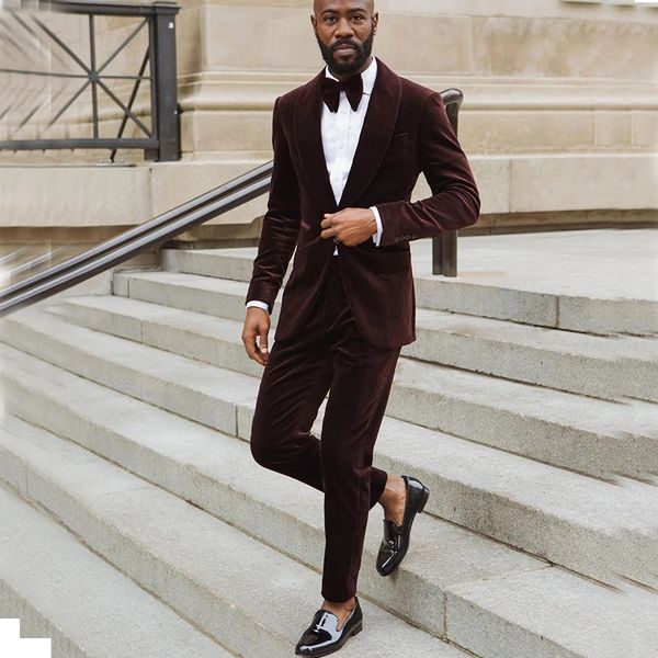 burgundy velvet tuxedos suit for men shawl lapel one button prom suit slim fit blazer jacket tuxedos groom wedding suit 2 piece, Black;gray
burgundy velvet tuxedos suit for men shawl lapel one button prom suit slim fit blazer jacket tuxedos groom wedding suit 2 piece, Black;gray