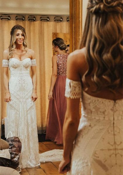 2022 boho lace beach wedding dresses bridal gown sweetheart necckline tulle sweep train a line custom made plus size vestido de novia, White
2022 boho lace beach wedding dresses bridal gown sweetheart necckline tulle sweep train a line custom made plus size vestido de novia, White