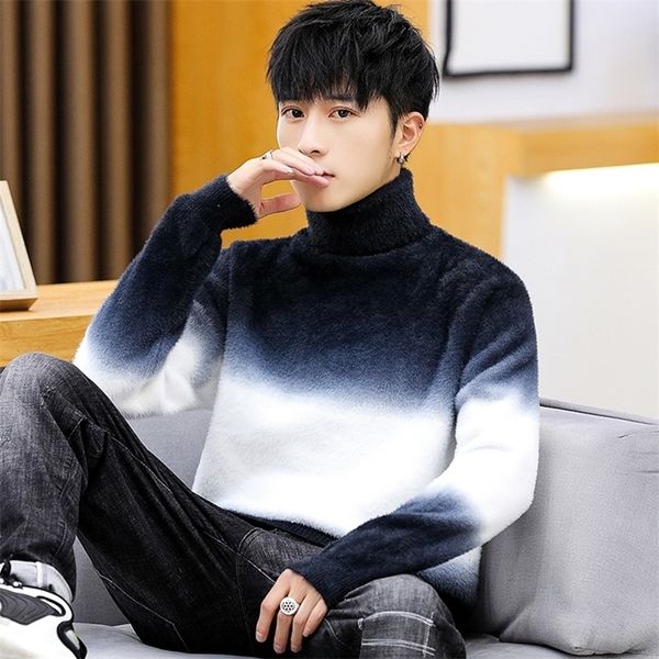 men's sweaters knitted sweater men imitation mink velvet turtleneck long sleeve gradient color plus thicken knitwear ropa hombre 22082, White;black
men's sweaters knitted sweater men imitation mink velvet turtleneck long sleeve gradient color plus thicken knitwear ropa hombre 22082, White;black