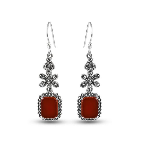 simple dangle s925 sterling silver small flower women's earrings with geometric pattern inlaid with agate ladies long jewelry
simple dangle s925 sterling silver small flower women's earrings with geometric pattern inlaid with agate ladies long jewelry