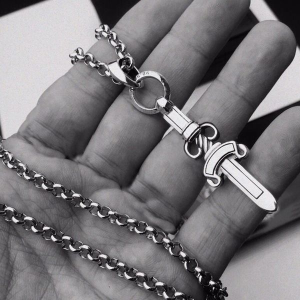 ch pendant necklaces men luxury designer jewelry 925 silver sword chain hip hop necklace
ch pendant necklaces men luxury designer jewelry 925 silver sword chain hip hop necklace