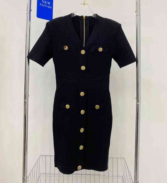 casual dresses b summer small fragrance star same style lion metal button short sleeve v neck knitted dress, Black;gray
casual dresses b summer small fragrance star same style lion metal button short sleeve v neck knitted dress, Black;gray