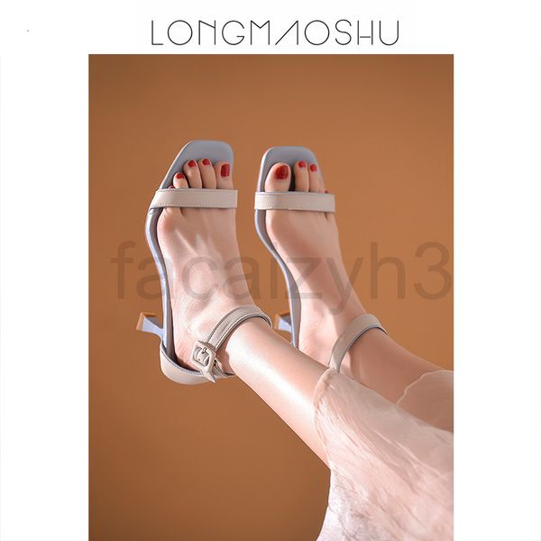 sandals designer women's shoes in summer european goods thin heels one line belt color matching square head high sandals women, Black
sandals designer women's shoes in summer european goods thin heels one line belt color matching square head high sandals women, Black