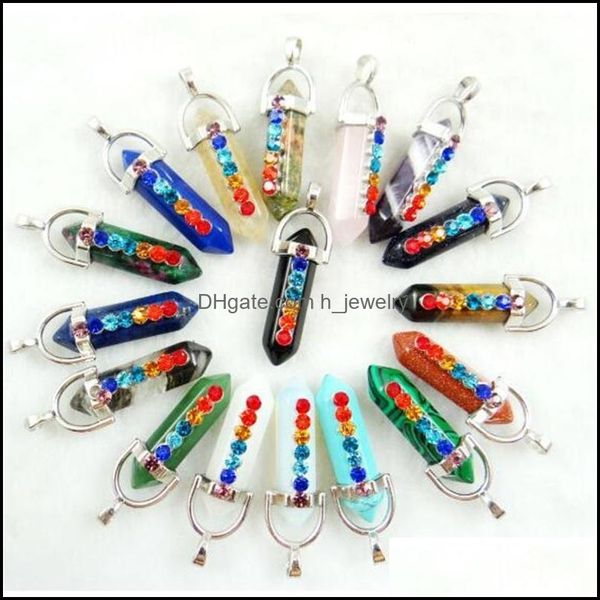 charms sier gold metal 7 chakra stone pillar pendum charms hexagonal prism healing crystal reiki point pendants for neck dhseller2010 dhfi4, Bronze;silver
charms sier gold metal 7 chakra stone pillar pendum charms hexagonal prism healing crystal reiki point pendants for neck dhseller2010 dhfi4, Bronze;silver