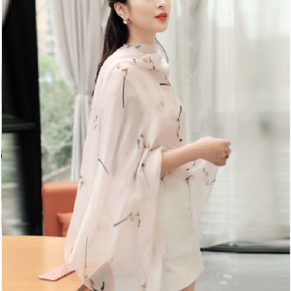 100% silk long scarf shawl beach sunscreen wraps cape ultra-thin transparent, Blue;gray
100% silk long scarf shawl beach sunscreen wraps cape ultra-thin transparent, Blue;gray
