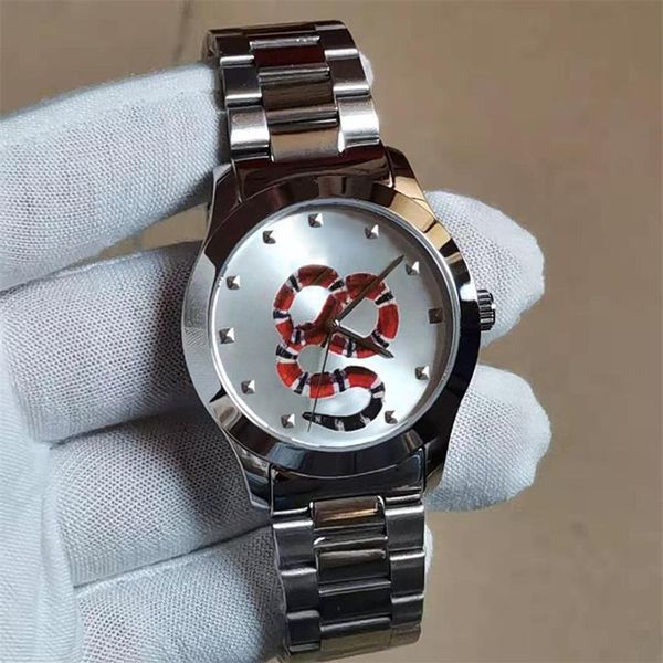 fashion couple watch 38mm 28mm luxury women mens watches stainless steel strap quartz snake wristwatch montre de luxe wristwatches246s, Slivery;brown
fashion couple watch 38mm 28mm luxury women mens watches stainless steel strap quartz snake wristwatch montre de luxe wristwatches246s, Slivery;brown