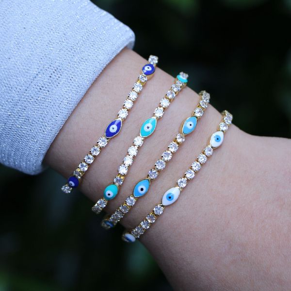s3159 fashion jewelry enamel evil eye bracelets for women crystal zircon blue eyes chain bracelet, Golden;silver
s3159 fashion jewelry enamel evil eye bracelets for women crystal zircon blue eyes chain bracelet, Golden;silver