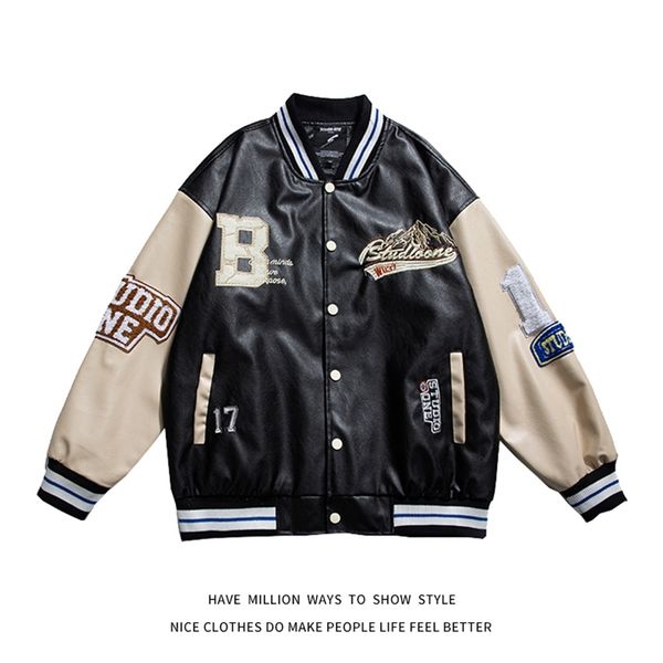 mens jackets arrival letterman full embroid pu leather motorcycle jacket men oversize bomber women baseball varsity coat street 220829, Black;brown
mens jackets arrival letterman full embroid pu leather motorcycle jacket men oversize bomber women baseball varsity coat street 220829, Black;brown