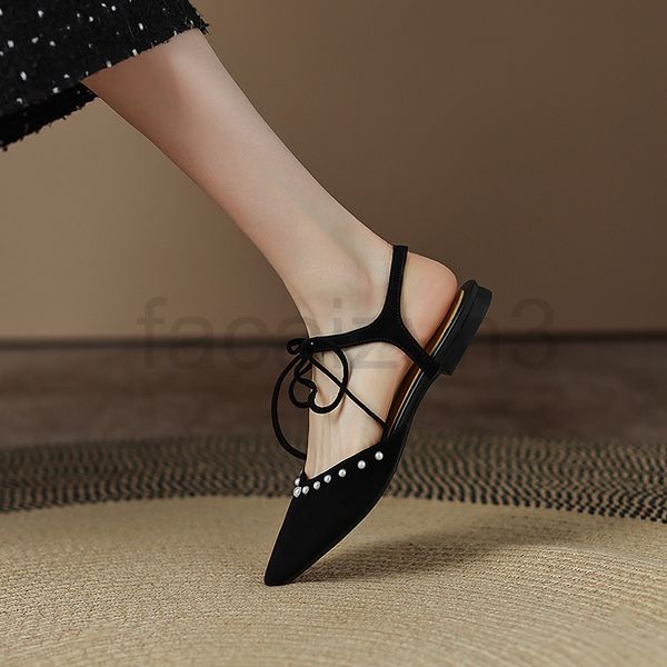 sandals designer baotou pearl pointed flat shoes for women in summer matching with skirt fairy low heels, Black
sandals designer baotou pearl pointed flat shoes for women in summer matching with skirt fairy low heels, Black