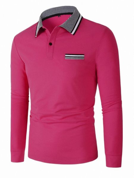 men's polos men striped trim polo shirt 2022 new a12a#, White;black