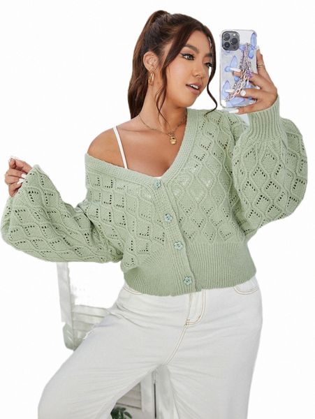 plus size t-shirt plus drop shoulder pointelle knit cardigan 83it#, Black
plus size t-shirt plus drop shoulder pointelle knit cardigan 83it#, Black