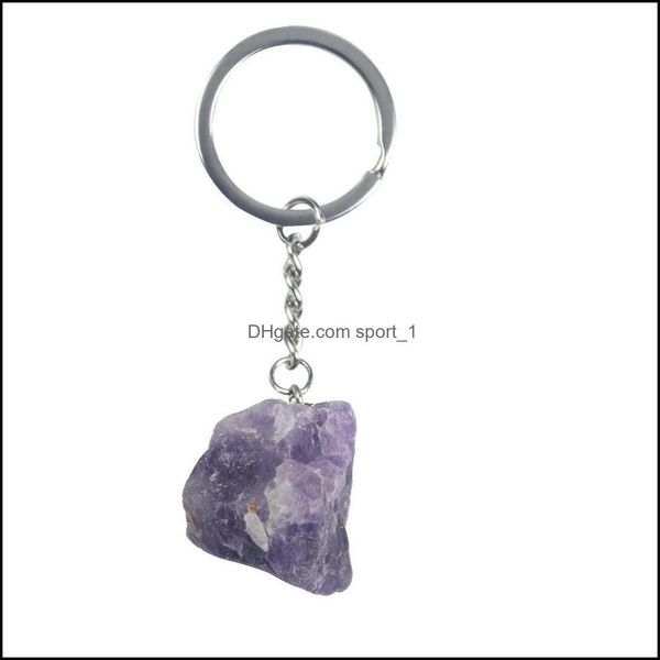 keychains natural rough stone quartz keychain ring for women men handbag hangle car key holder mineral keyring jewelry drop de sport1 dhuam, Silver
keychains natural rough stone quartz keychain ring for women men handbag hangle car key holder mineral keyring jewelry drop de sport1 dhuam, Silver