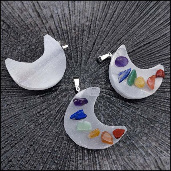 pendant necklaces healing gypsum crescent moon stone pendant seven chakra necklace reiki crystal agate for necklaces women mjfashion dhq25, Silver
pendant necklaces healing gypsum crescent moon stone pendant seven chakra necklace reiki crystal agate for necklaces women mjfashion dhq25, Silver