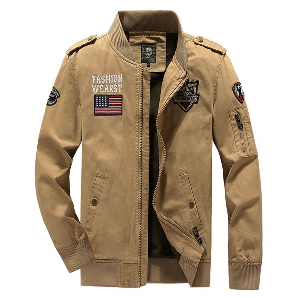 spring autumn new bomber jacket men fashion casual windbreaker jacket coat mens stand slim military embroidery outwear men, Black;brown
spring autumn new bomber jacket men fashion casual windbreaker jacket coat mens stand slim military embroidery outwear men, Black;brown