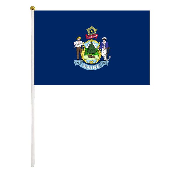 maine handheld flag 14x21cm mini hand waving flag banner with plastic flagpole for office festival events celebration
maine handheld flag 14x21cm mini hand waving flag banner with plastic flagpole for office festival events celebration