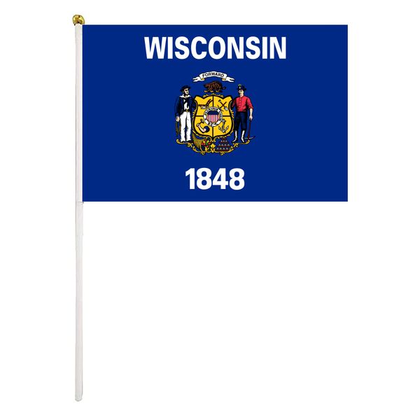 wisconsin handheld flag 14x21cm mini hand waving flag banner with plastic flagpole for office festival events celebration
wisconsin handheld flag 14x21cm mini hand waving flag banner with plastic flagpole for office festival events celebration